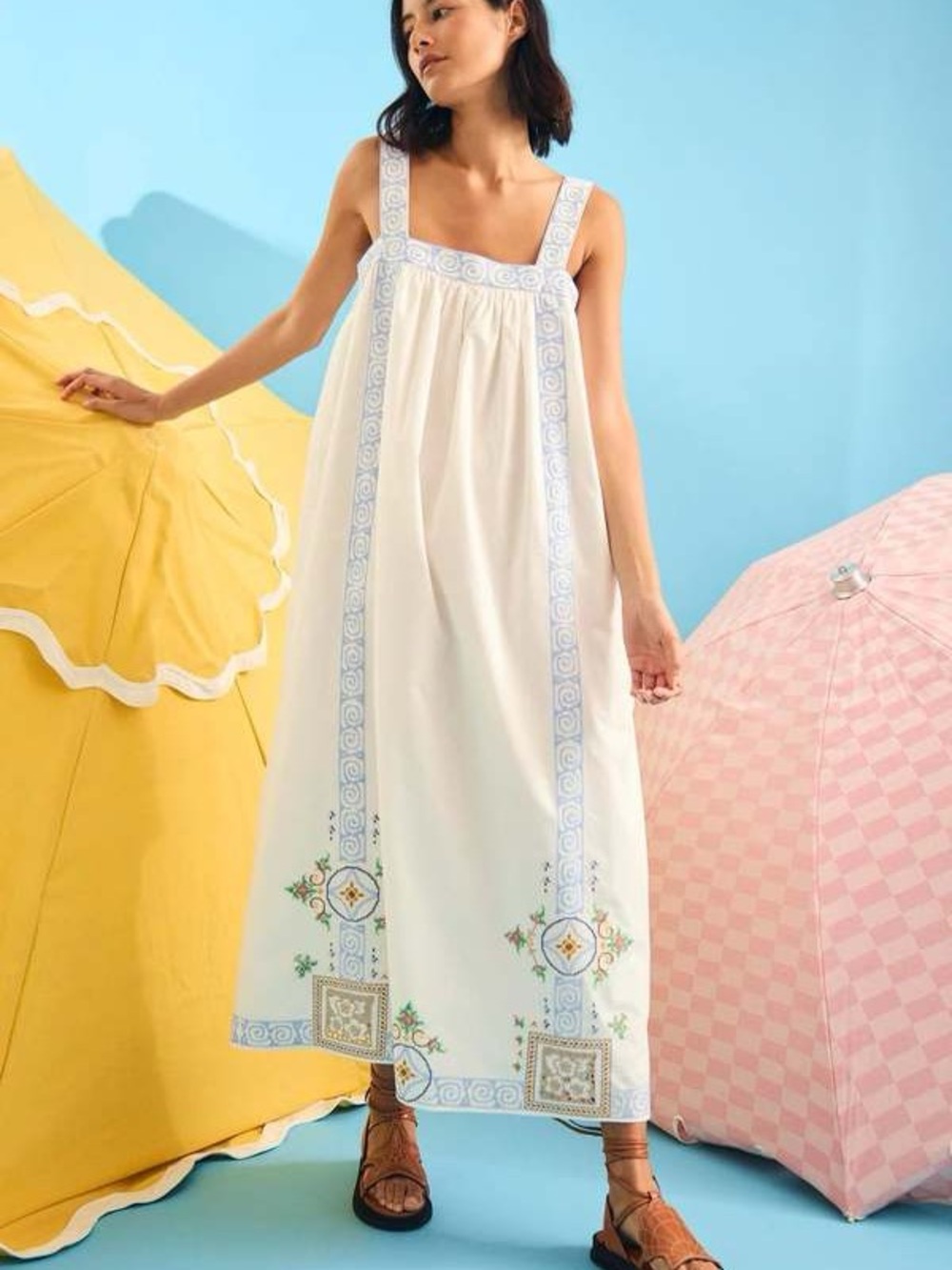 Hunter Bell Sailor Dress in Mosaic Embroidery